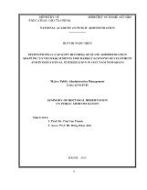 Tóm tắt Luận án Institutionnal capacity building of state administration adapting to the requiements for market economy development and international intergration in Viet nam nowadays