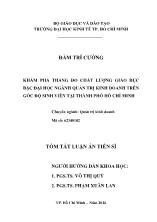 Tóm tắt Luận án Khám phá thang đo chất lượng giáo dục bậc đại học ngành quản trị kinh doanh trên góc độ sinh viên tại thành phố Hồ Chí Minh