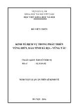 Tóm tắt Luận án Kinh tế dịch vụ trong phát triển vùng biển, đảo tỉnh Bà Rịa - Vũng Tàu