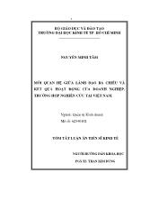 Tóm tắt Luận án Mối quan hệ giữa lãnh đạo ba chiều và kết quả hoạt động của doanh nghiệp. trường hợp nghiên cứu tại Việt Nam