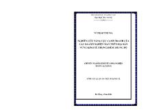 Tóm tắt Luận án Nghiên cứu năng lực cạnh tranh của các doanh nghiệp may trên địa bàn vùng kinh tế trọng điểm Trung Bộ