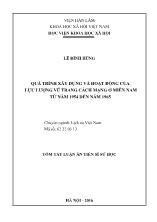 Tóm tắt Luận án Quá trình xây dựng và hoạt động của lực lượng vũ trang cách mạng ở miền Nam từ năm 1954 đến năm 1965