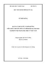 Tóm tắt Luận án Quản lý nhà nước về bồi dưỡng viên chức chuyên môn có trình độ sau đại học tại bệnh viện hạng đặc biệt ở Việt Nam