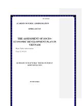 Tóm tắt Luận án The assessment of socioeconomic development plan in Vietnam