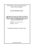 Tóm tắt Luận án The impacts of fluctuations of inputs price on the economic efficiency of tea production of farmer housedolds in Thai Nguyen province