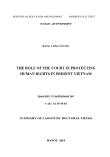 Tóm tắt Luận án The role of the court in protecting human rights in present Vietnam