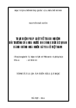 Tóm tắt Luận án Thực hiện pháp luật về trách nhiệm bồi thường của nhà nước do công chức cơ quan hành chính nhà nước gây ra ở Việt Nam