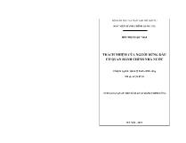 Tóm tắt Luận án Trách nhiệm của người đứng đầu cơ quan hành chính nhà nước