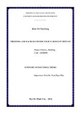 Tóm tắt Luận án Trilemma and macro economic policy choice in Vietnam