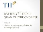 Bài thuyết trình quản trị thương hiệu TH