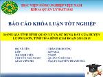 Đề tài Đánh giá tình hình quản lý và sử dụng đất của huyện Lương Sơn, tỉnh Hòa Bình giai đoạn 2011 - 2015