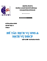 Đề tài Dịch vụ DNS và dịch vụ DHCP