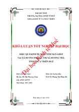 Khóa luận Hiệu quả kinh tế nuôi tôm xen ghép tại xã Hương phong, thị xã Hương trà, tỉnh Thừa Thiên Huế