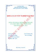 Khóa luận Phân tích hoạt động kinh doanh của bưu điện Thừa Thiên Huế giai đoạn 2010 - 2012