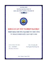Khóa luận Triển khai thương mại điện tử cho công ty trách nhiệm hữu hạn Việt Linh