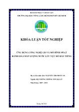 Khóa luận Ứng dụng công nghệ gis và mô hình swat đánh giá chất lượng nước lưu vực Hồ Dầu tiếng