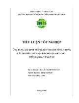 Khóa luận Ứng dụng gis định hướng quy hoạch vùng trồng cây hồ tiêu trên địa bàn huyện Châu Đức tỉnh Bà Rịa - Vũng tàu