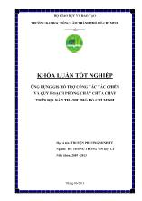 Khóa luận Ứng dụng gis hỗ trợ công tác tác chiến và quy hoạch phòng cháy chữa cháy trên địa bàn thành phố Hồ Chí Minh