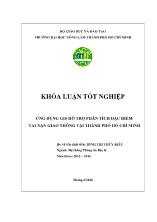 Khóa luận Ứng dụng gis hỗ trợ phân tích đặc điểm tai nạn giao thông tại thành phố Hồ Chí Minh