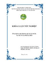 Khóa luận Ứng dụng gis trong quản lý nước tại quản lộ Phụng Hiệp