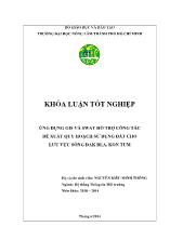 Khóa luận Ứng dụng gis và swat hỗ trợ công tác đề xuất quy hoạch sử dụng đất cho lƣu vực sông Đak bla, Kon Tum