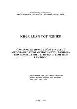 Khóa luận Ứng dụng hệ thống thông tin địa lý (geographic information system) đánh giá thích nghi cà phê tại huyện Di Linh tỉnh Lâm Đồng