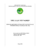 Tiểu luận Đánh giá biến động sử dụng đất tại thị xã La Gi tỉnh Bình Thuận giai đoạn 2010 - 2014