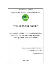 Tiểu luận Mô phỏng sự lan truyền của thông số tổng chất rắn lơ lửng trên sông Đồng nai, đoạn qua tỉnh Đồng nai năm 2015