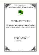 Tiểu luận Ứng dụng ảnh vệ tinh landsat để khảo sát nhiệt độ bề mặt quận Thủ Đức - Thành phố Hồ Chí Minh