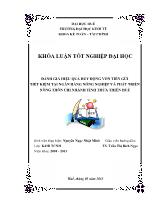 Đánh giá hiệu quả huy động vốn tiền gửi tiết kiệm tại ngân hàng nông nghiệp và phát triển nông thôn chi nhánh tỉnh thừa thiên Huế