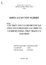 Đề tài Cấu trúc vốn và chi phí vốn tại công ty cổ phần kết cấu thép và cơ khí HT - Steel: Thực trạng và giải pháp