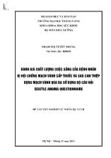 Đề tài Đánh giá chất lượng cuộc sống của bệnh nhân bị hội chứng mạch vành cấp trước và sau can thiệp động mạch vành qua da sử dụng bộ câu hỏi seattle angina questionnaire