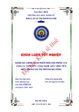 Đề tài Đánh giá chính sách phân phối sản phẩm của công ty TNHH mtv công nghệ giấy vĩnh tiến miền trung tại thị trường Đà Nẵng