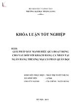 Đề tài Giải pháp đẩy mạnh hiệu quả hoạt động cho vay đối với khách hàng cá nhân tại ngân hàng thương mại cổ phần quân đội