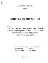 Đề tài Giải pháp đẩy mạnh hoạt động cho vay đối với doanh nghiệp vừa và nhỏ tại ngân hàng thương mại cổ phần tiên phong chi nhánh Hoàn Kiếm