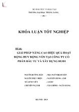 Đề tài Giải pháp nâng cao hiệu quả hoạt động huy động vốn tại công ty cổ phần đầu tư và xây dựng HUD1