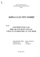 Đề tài Giải pháp nâng cao hiệu quả sử dụng vốn tại công ty cổ phần đầu tư Tân Minh