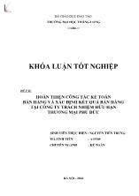 Đề tài Hoàn thiện công tác kế toán bán hàng và xác định kết quả bán hàng tại công ty trách nhiệm hữu hạn thương mại Phú Đức