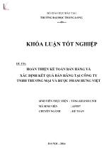 Đề tài Hoàn thiện kế toán bán hàng và xác định kết quả bán hàng tại công ty TNHH thương mại và dược phẩm Hưng Việt