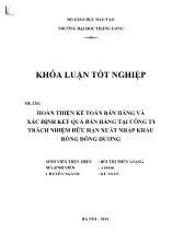 Đề tài Hoàn thiện kế toán bán hàng và xác định kết quả bán hàng tại công ty trách nhiệm hữu hạn xuất nhập khẩu rồng Đông Dương