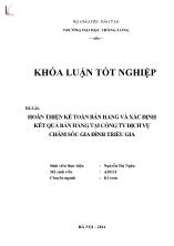 Đề tài Hoàn thiện kế toán bán hàng và xác định kết quả bán hàng tại công ty dịch vụ chăm sóc gia đình Triều Gia