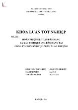 Đề tài Hoàn thiện kế toán bán hàng và xác định kết quả bán hàng tại công ty cổ phần dược phẩm Xuân Phượng