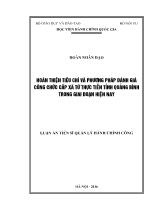 Đề tài Hoàn thiện tiêu chí và phương pháp đánh giá công chức cấp xã từ thực tiễn tỉnh Quảng Bình trong giai đoạn hiện nay