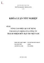 Đề tài Nâng cao hiệu quả sử dụng tài sản lƣu động của công ty trách nhiệm hữu hạn tis Việt Nam