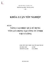 Đề tài Nâng cao hiệu quả sử dụng vốn lưu động tại công ty TNHH Việt Cường