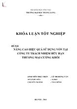 Đề tài Nâng cao hiệu quả sử dụng vốn tại công ty trách nhiệm hữu hạn thương mại cường khôi