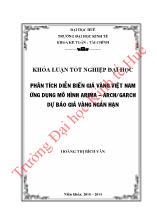 Đề tài Phân tích diễn biến giá vàng Việt Nam ứng dụng mô hình arima – arch/garch dự báo giá vàng ngắn hạn