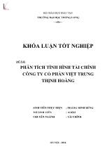 Đề tài Phân tích tình hình tài chính công ty cổ phần Việt Trung Thịnh Hoàng