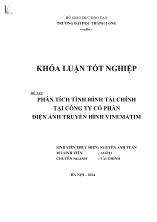 Đề tài Phân tích tình hình tài chính tại công ty cổ phần điện ảnh truyền hình vinematim