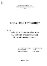 Đề tài Phân tích tình hình tài chính tại công ty TNHH công nghệ và truyền thông Comtec